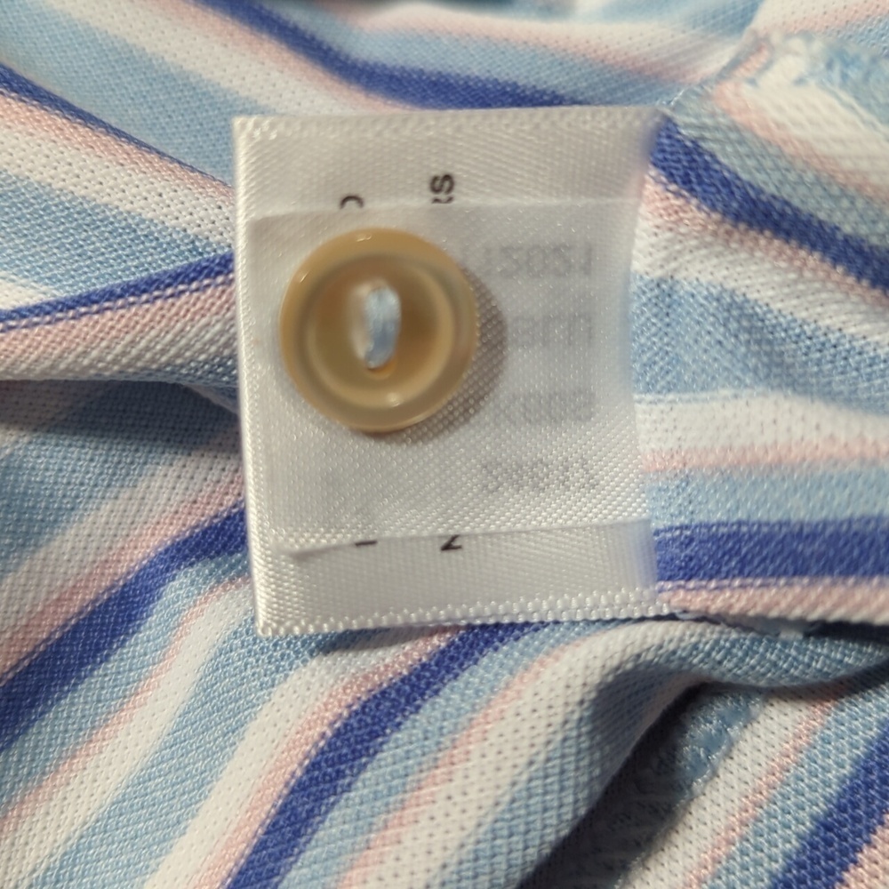 Peter Millar Summer Comfort Men's Short Sleeve Striped Polo Shirt Size XL - Picture 7 of 8